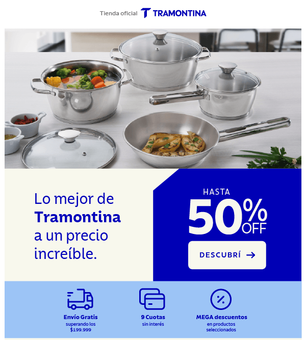 Lo mejor de Tramontina a un precio increíble. HASTA 50% OFF